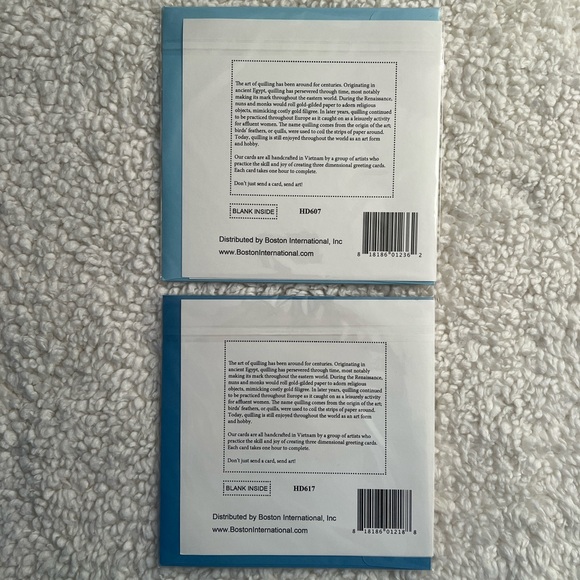 BI Handmade Hanukah+Holiday Quilling Blank Greeting Card Bundle of Two - Picture 2 of 6